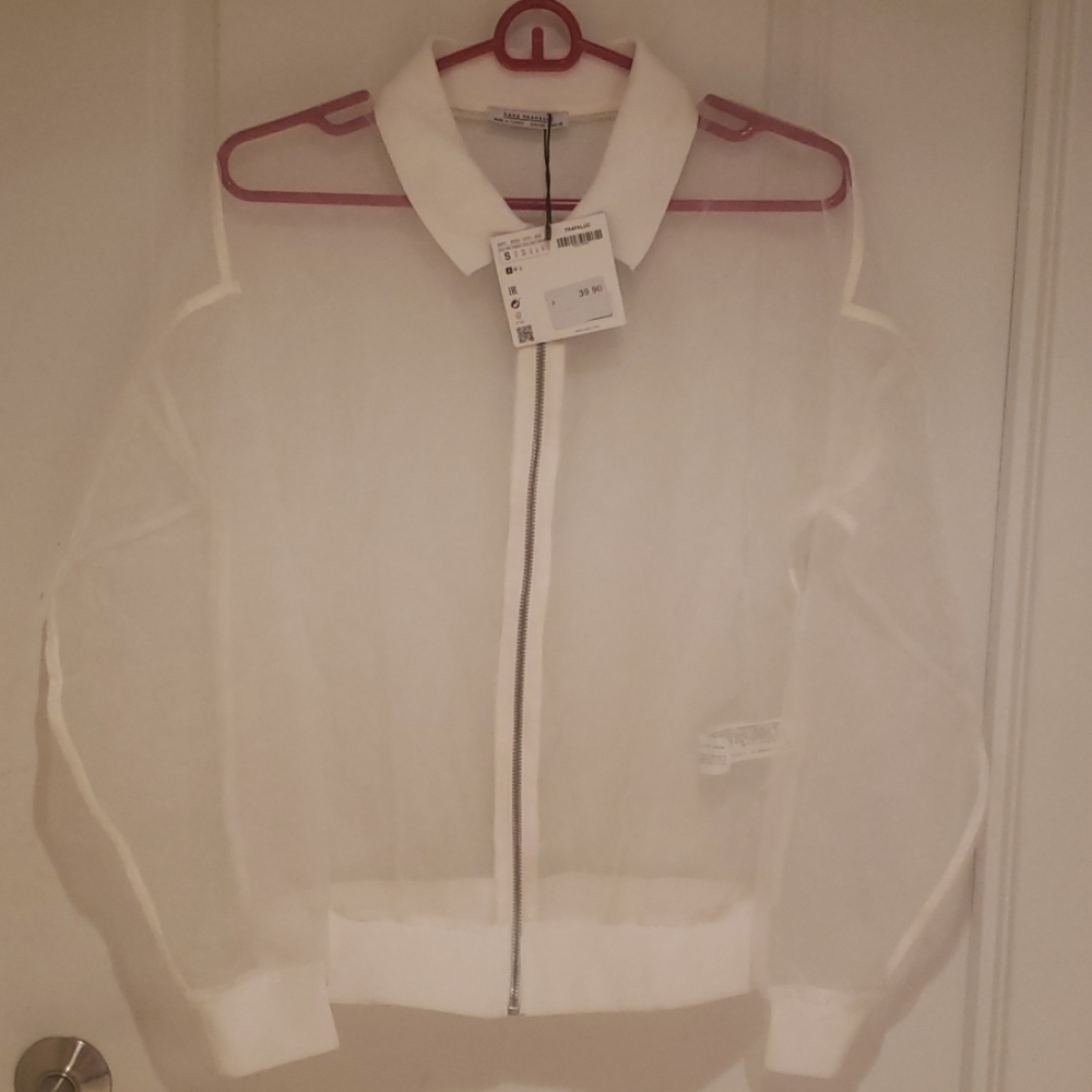 NWT Zara White Mesh Jacket